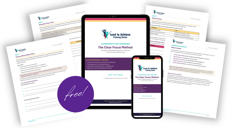 The Clear Focus Method Worksheet